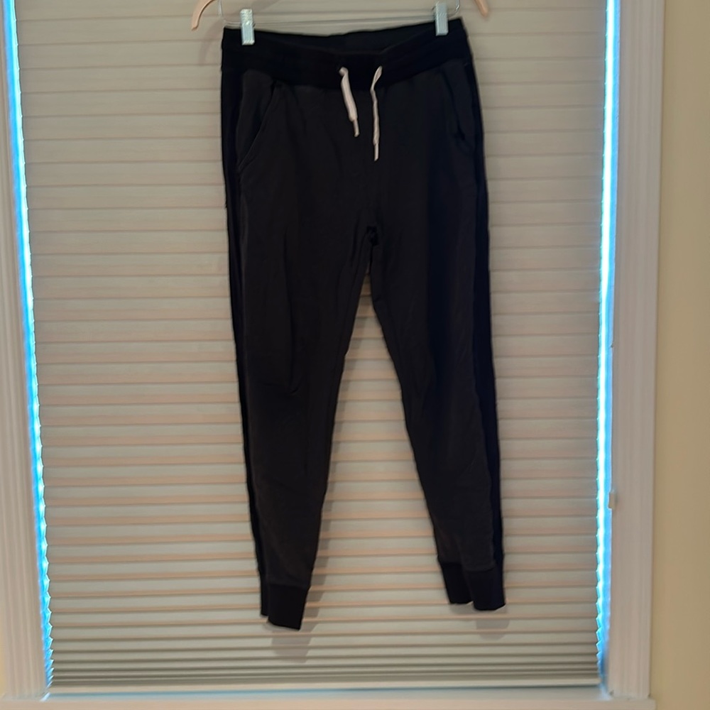 Men's small, black and gray psycho, bunny sweatpants